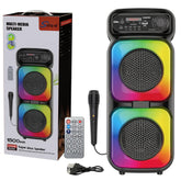 Boxă Portabilă AT Performance cu Lumini RGB, Bluetooth, Radio și Control Complet