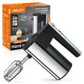 Mixer de Mână din Inox HALEY 500W – 5 Viteze, Silențios, Motor Puternic, Accesorii Incluse