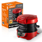 Aparat de Burgeri Haley, 600W – Mic Dejun Rapid, Plăci Antiaderente, Încălzire Uniformă, Deschidere 180°