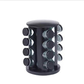 Set 16 recipiente condimente cu suport rotativ, inox, AT PERFORMANCE®,