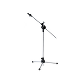 Stativ pentru Microfon Profesional AT PERFORMANCE® – Reglabil pe Înălțime, Metalic, 200 cm, Negru/Argintiu