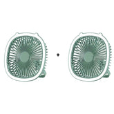 Pachet 2x Ventilator Camping AT PERFORMANCE® – USB, LED, 3 Viteze, Cârlig Pliabil, Reglabil 180°