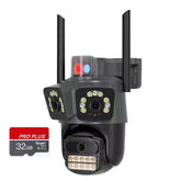 Cameră Supraveghere WiFi 3 în 1 AT PERFORMANCE® – 15MP 8K, PTZ, Audio, Alarmă, IP66 + Card SD 32GB Cadou