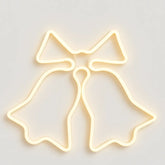 Clopotei decorativi luminosi, pentru Craciun, AT PERFORMANCE®, rezistenti la apa, suspendabili usa si geam, IP65, 50 x 60 cm, alb cald