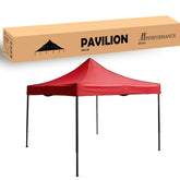 Cort tip Pavilion AT PERFORMANCE 3x3m , Prelata Impermeabila, Pliabil, Structura Metalica Solida, Pentru Curte, Gradina, Evenimente, Rosu