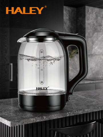 Fierbător Electric HALEY 2.2L, 1800W, Sticlă Termorezistentă, Încălzire Rapidă, Oprire Automată, Design Modern