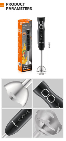 Blender Vertical HALEY 1200W, Lame Inox, 2 Viteze, Motor Silențios, Mâner Anti-Alunecare, Design Compact 37cm