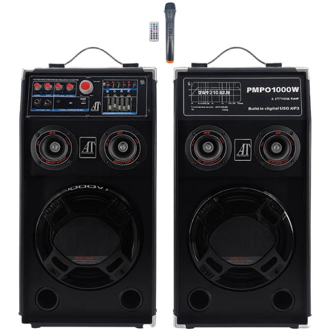 Sistem Audio Profesional AT-283 cu Bluetooth, USB, Radio FM și Karaoke – 1000W