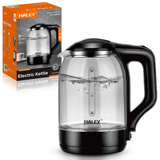 Fierbător Electric HALEY 2.2L, 1800W, Sticlă Termorezistentă, Încălzire Rapidă, Oprire Automată, Design Modern