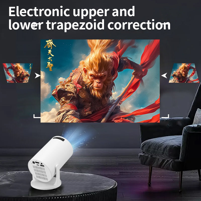 Mini Videoproiector Portabil AT PERFORMANCE® – WiFi, HDMI, USB, Difuzor, Full HD Support, Ideal pentru Filme, Prezentări, Gaming
