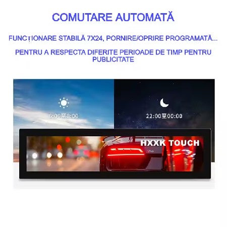 Reclama luminoasa led, AT PERFORMANCE®, Programabila, Wi-Fi, USB, P5 Full Color, 200 x 55 cm, Aluminiu/ABS