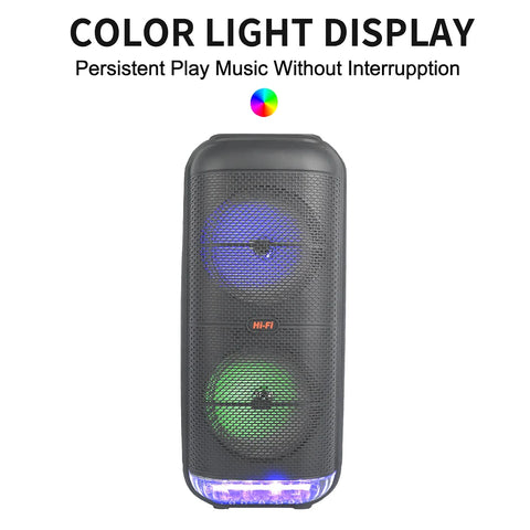 Boxă Portabilă AT Performance – Bluetooth 5.0, LED RGB, Radio FM, USB, Microfon Inclus