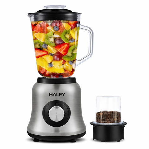 Blender Multifuncțional HALEY HY-2941, 1000W, Bol Sticlă 1.5L, 2 Viteze + Râșniță