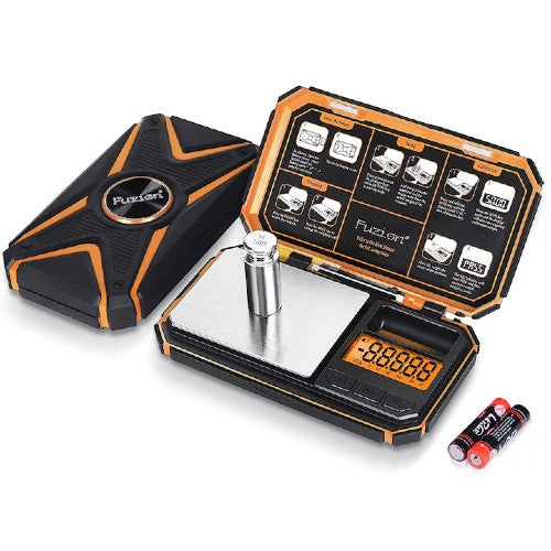 Cantar digital de precizie, Fuzion TU-X, 200g / 0.01g, 6 unitati, de bijuterii, Negru / Portocaliu