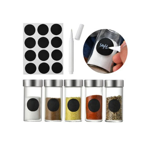 Set 12 Borcane de sticla pentru condimente