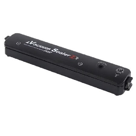 Aparat de vidat si sigilat cu vacuum, NEXTLY, pentru carne, legume, fructe, include 5 pungi pentru vidat, pastreaza prospetimea, negru