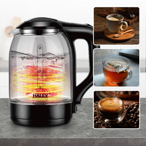 Fierbător Electric HALEY 2.2L, 1800W, Sticlă Termorezistentă, Încălzire Rapidă, Oprire Automată, Design Modern