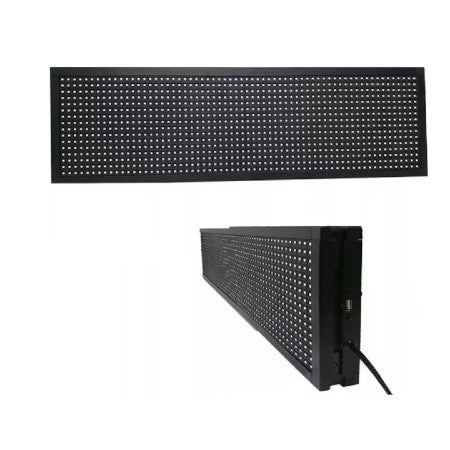 Reclama Luminoasa 200 x 40 cm, LED Rosu, Cod QR, Vizualizare 120°, Wi-Fi, afisaj mesaj programabil, exterior