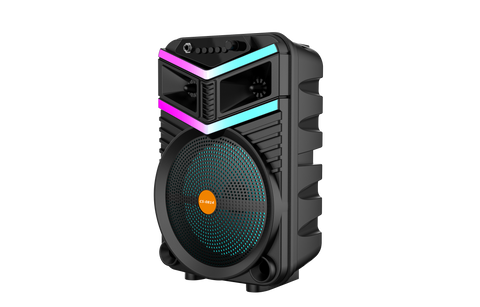 Boxa Portabila AT PERFORMANCE®, cu Lumini RGB, cu Maner, Putere 100W, MP3, USB, Bluetooth, TF, WIFI, Slot Microfon, Karaoke, Acumulator, Negru