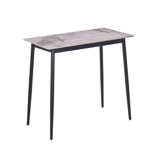 Set masă dining cu 4 scaune, blat sintered stone gri și catifea, 120x70 cm