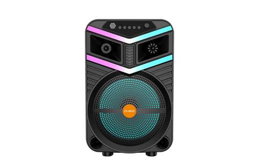 Boxa Portabila AT PERFORMANCE®, cu Lumini RGB, cu Maner, Putere 100W, MP3, USB, Bluetooth, TF, WIFI, Slot Microfon, Karaoke, Acumulator, Negru