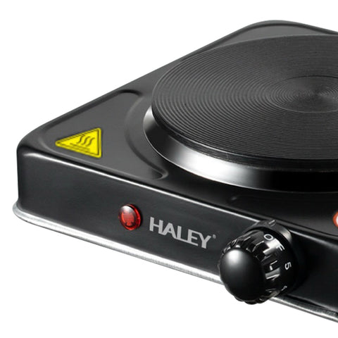 Plită Electrică HALEY cu 1 Zonă de Gătit – 1000W, Timer, Protecție la Supraîncălzire, Design Compact din Oțel Inoxidabil