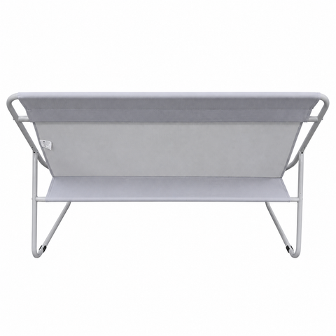 Set Mobilier Grădină AT PERFORMANCE® 4 Piese, Canapea 2 Locuri + 2 Fotolii + Măsuță, Cadru Metalic