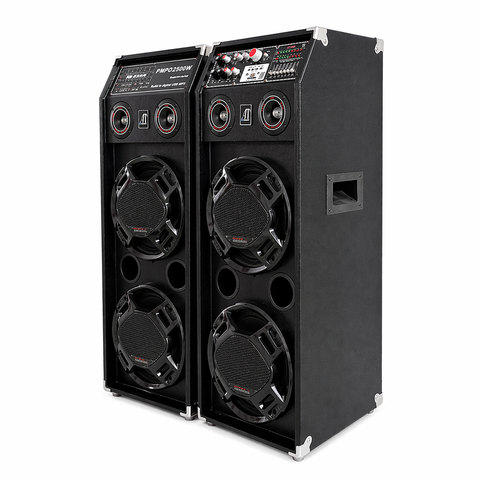 Boxe Profesionale AT Performance AT-2304, 2500W, Difuzor 10 Inch, Bluetooth, USB, Microfon, Karaoke