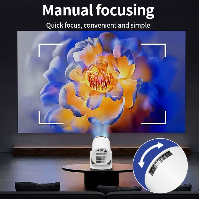 Mini Videoproiector Portabil AT PERFORMANCE® – WiFi, HDMI, USB, Difuzor, Full HD Support, Ideal pentru Filme, Prezentări, Gaming