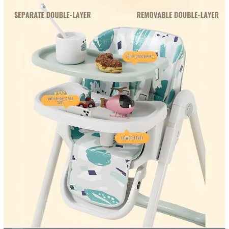 Scaun de masa bebe 5 in 1 verde