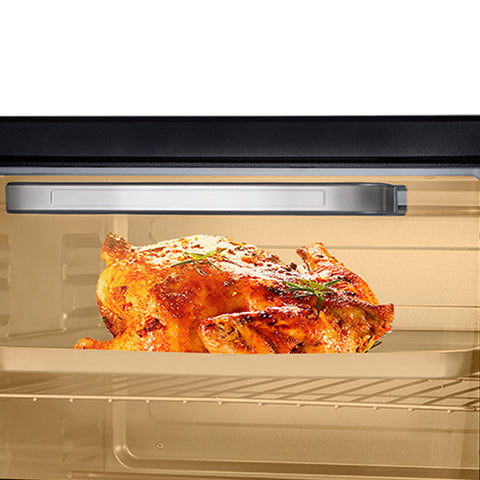 Cuptor Electric HALEY 48L, 2000W cu Convecție 360° Hot Air, Grătar și Tavă Incluse, 4 Elemente de Încălzire, Negru – Ideal pentru Gătit Rapid și Uniform