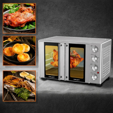 Cuptor Electric HALEY HY-513I, 65L, 3000W, Convecție, Rotisor, Timer 120 min