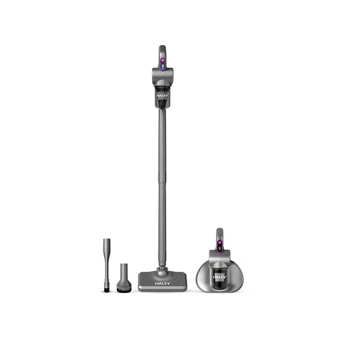 Aspirator vertical fără fir HALEY HY-1935, 120W, 1800mAh, HEPA filtrare, lumină UV, multifuncțional