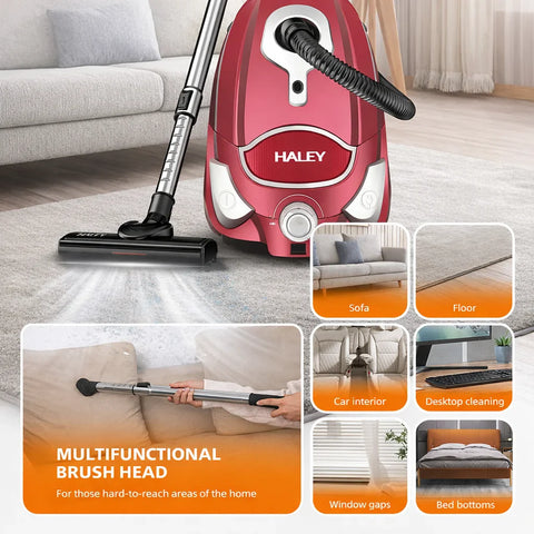 Aspirator HALEY HY-917 3000W Fără Sac, Putere Mare de Absorbție, Recipient 4L