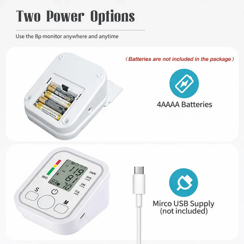 Tensiometru Electronic de Braț Automat, Afișaj LCD, Măsurare Puls și Aritmie