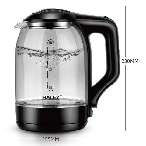 Fierbător Electric HALEY 2.2L, 1800W, Sticlă Termorezistentă, Încălzire Rapidă, Oprire Automată, Design Modern