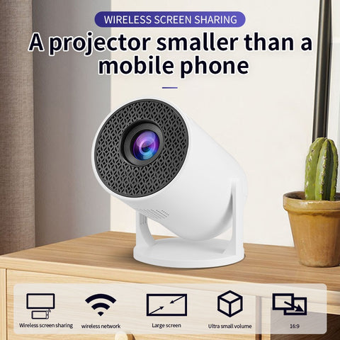 Mini Videoproiector Portabil AT PERFORMANCE® – WiFi, HDMI, USB, Difuzor, Full HD Support, Ideal pentru Filme, Prezentări, Gaming