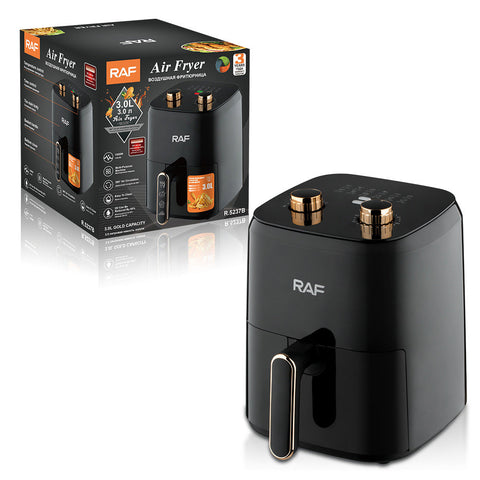 Friteuza Air Fryer RAF cu aer cald, fara ulei, Capacitate 3L, 12 Programe, AT PERFORMANCE, 1500W, Negru