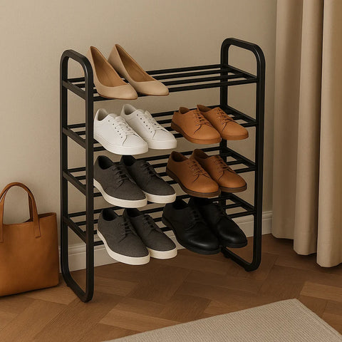 Raft modern pentru pantofi AT PERFORMANCE® – 4 etaje, compact și elegant