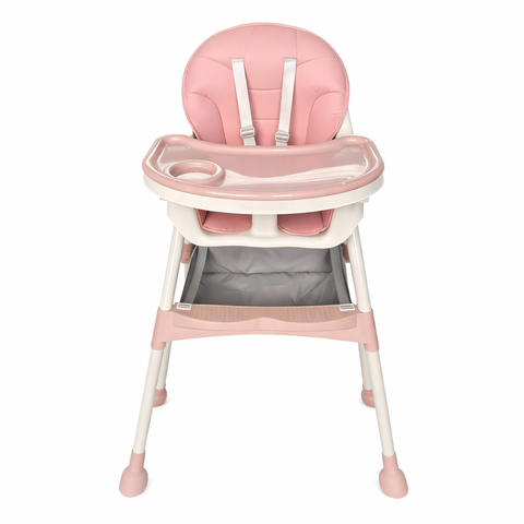 Scaun de masă pentru bebeluși KIDDO KD-44, Roz, cu centură de siguranță în 5 puncte