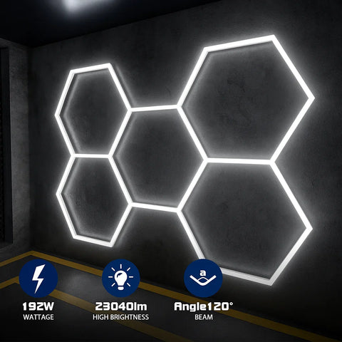 Lampa LED modulară tip fagure AT PERFORMANCE®, 120W, 6500K, 220V – design hexagonal modern