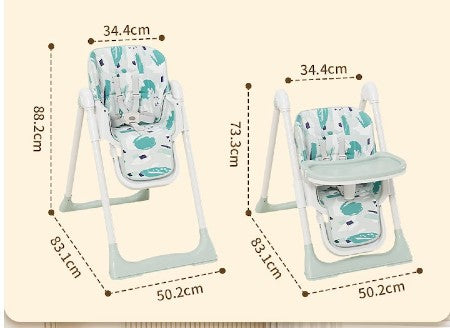 Scaun de masa bebe 5 in 1 verde