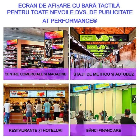 Reclama luminoasa led, AT PERFORMANCE®, Programabila, Wi-Fi, USB, P5 Full Color, 200 x 40 cm, Aluminiu/ABS