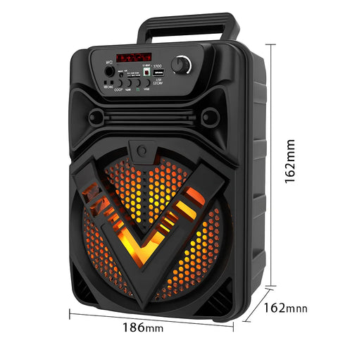 Speaker Bluetooth Portabil 6.5'' cu LED Multicolor și Funcție Hands-Free