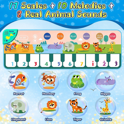 Covoraș Muzical Educativ pentru Copii – Pian Interactiv cu Sunete și Lumini