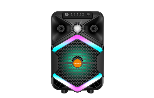 Boxa Portabila AT PERFORMANCE®, cu Lumini RGB, Putere 100W, MP3, USB, Bluetooth, TF, WIFI, Slot Microfon, Karaoke, Acumulator, Negru