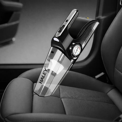 Aspirator Auto Portabil HALEY HY-3921, 4 în 1 – Aspirare, Compresor, Suflare, LED, 12V