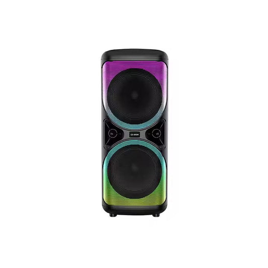 Boxa Portabila AT PERFORMANCE®, cu Lumini RGB, Putere 100W, MP3, USB, Bluetooth, TF, WIFI, Slot Microfon, Acumulator, Negru