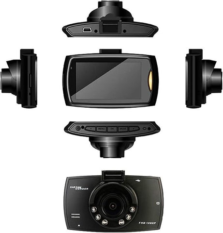 Cameră Auto DVR AT PERFORMANCE® 360° Full HD 1080P, Viziune Nocturnă, G-Sensor, Loop Recording, Mini Dash Cam cu Detecție Mișcare – Fără Card