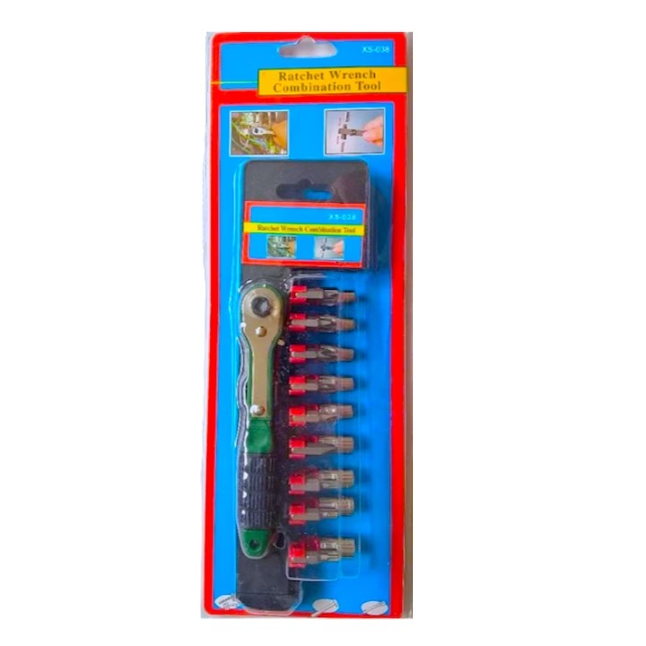 Set 20 piese AT PERFORMANCE®, Cheie Cu Clichet, Capete Chei Tubulare, Biti Tubulari, Surubelnite, Material chrome-vanadium.